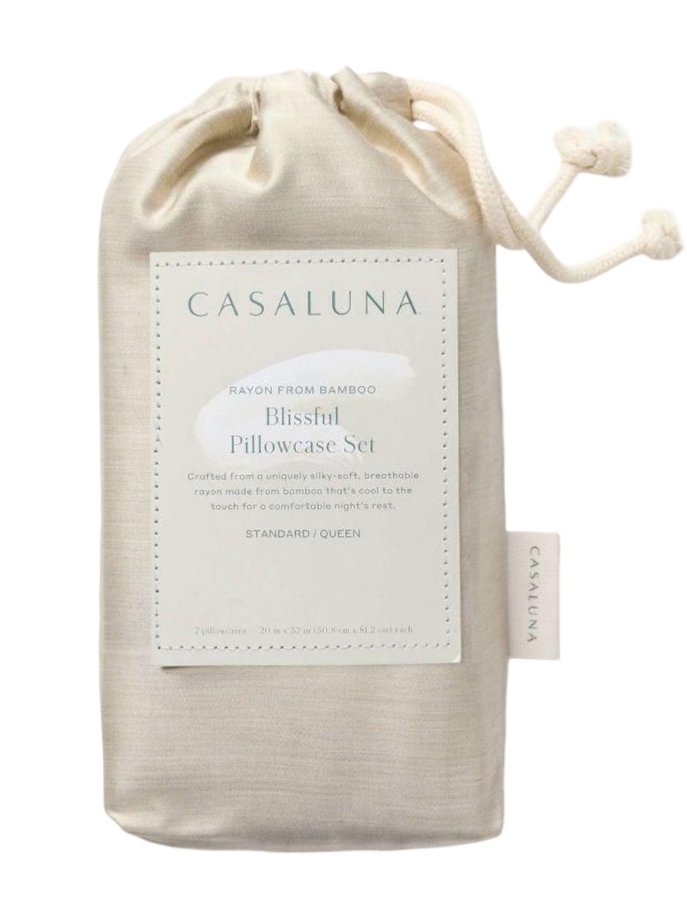 Casaluna Blissful Pillowcases - Set of 2 - King Size - Olive Green - 400 TC